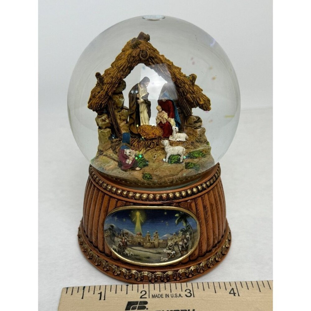 Roman Glitterdome Nativity Scene Musical Snow Globe 6" Tune: O Holy Night 2011 - Picture 11 of 14